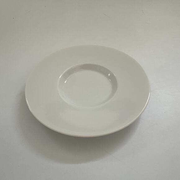 Lot of 5 Pottery Barn PB Modern Great White Saucers Only Espresso 6.25" JAPAN - Picture 2 of 8